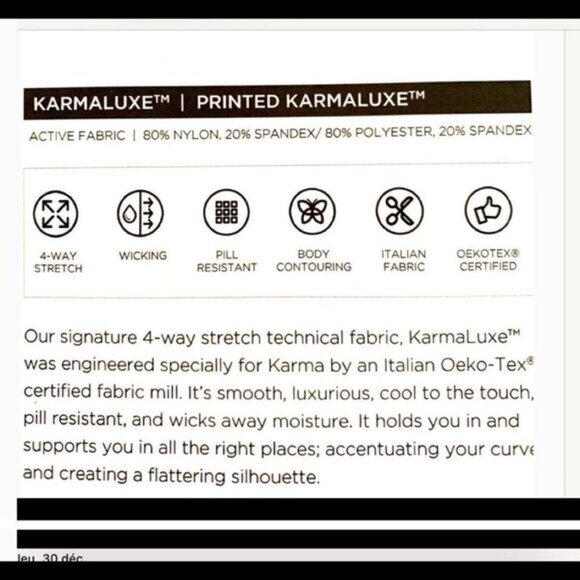 Karma pedal pusher pants high rise slimming sport yoga running high legging crop - Picture 10 of 10